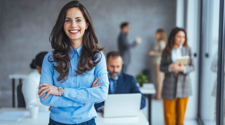 Front office call center agent ready to handle customer service, inbound and outbound calling and more with BPO services, scaled to need.