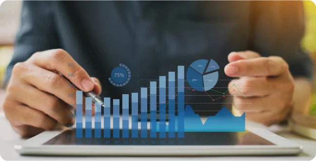 Graphic projection of chart hologram