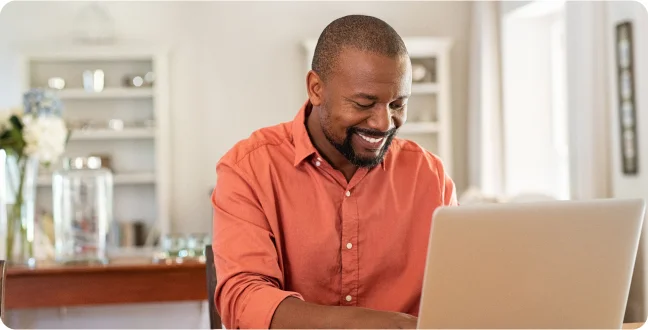 A man working from home