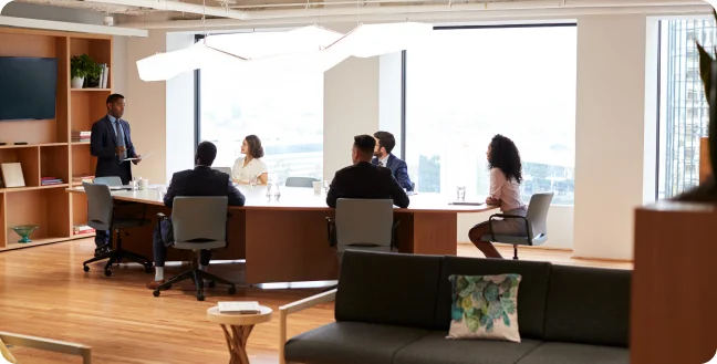 Business people in an office meeting